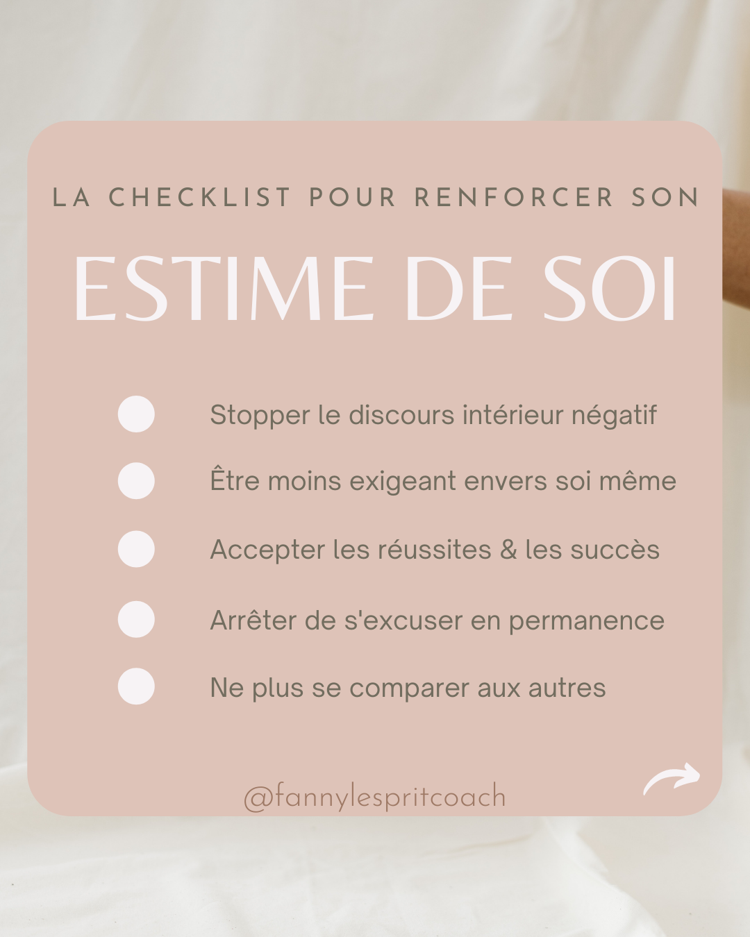 La Check Liste Pour Renforcer Son Estime De Soi Fanny Lesprit